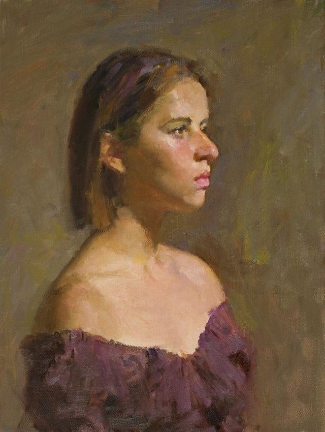 艺术学院老教授冉茂芹人物油画欣赏