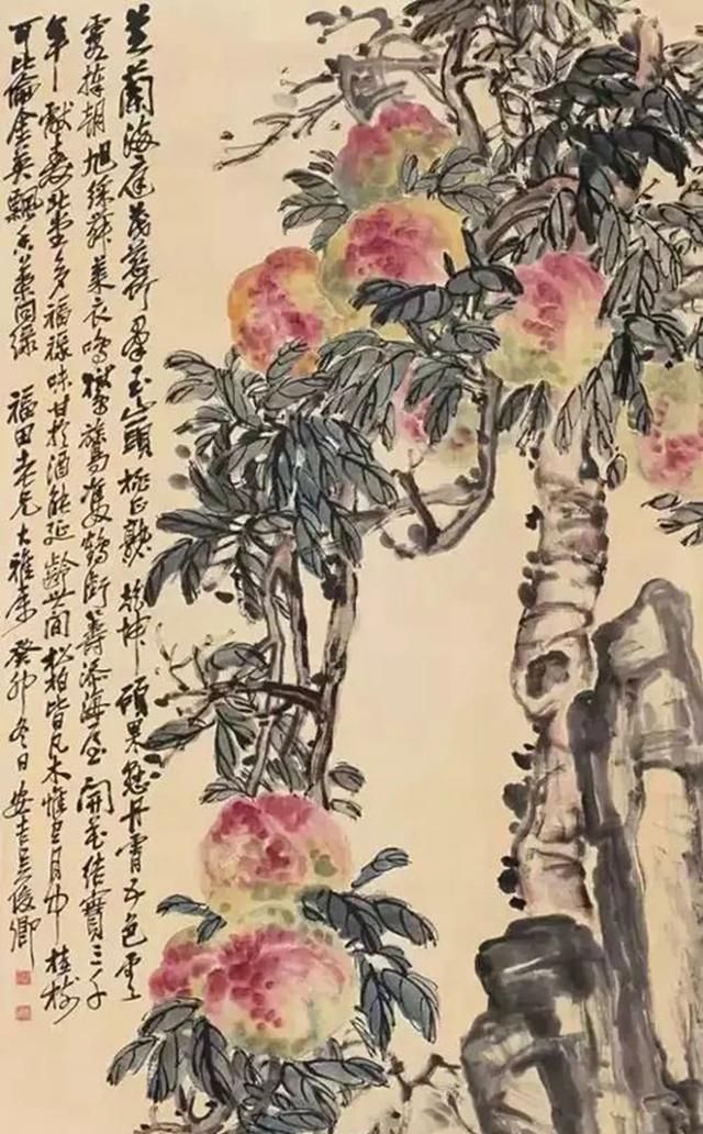 的事物,其中画桃也成为许多画家喜欢描绘的事物,就如慈禧太后,张大千