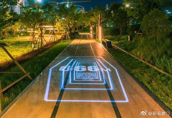 厦门新增一座公园科技感十足全息投影夜景炫酷
