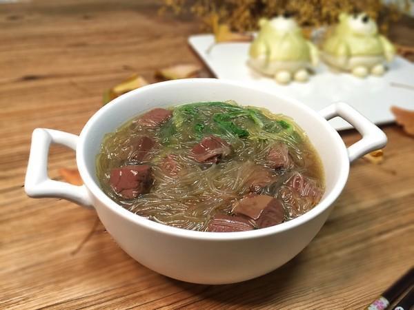 地皮菜鸡蛋汤鸭血粉丝汤剁椒酱香的做法