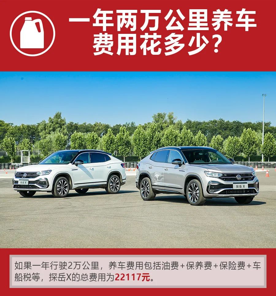 配2.0T发动机，月均花销1843元，大众探岳X购车、养车费用如何？