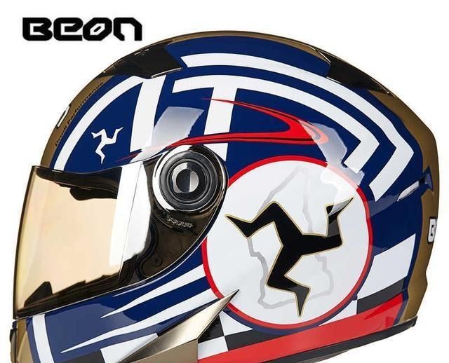 beon电动摩托车头盔男女夏季机车全头盔跑车全覆盖四季安全帽
