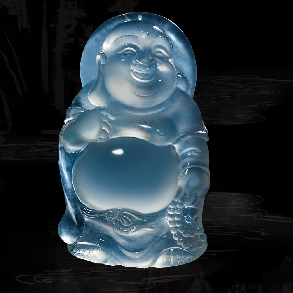 揭阳工艺美术师严炎坚玉雕佛像诠释现代美学