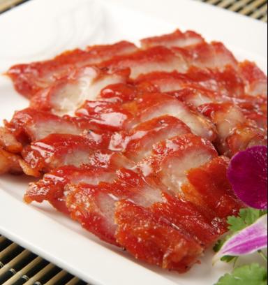 蜜汁叉烧肉色泽红润发亮味道咸香回甜蜜汁的甜烤肉的香