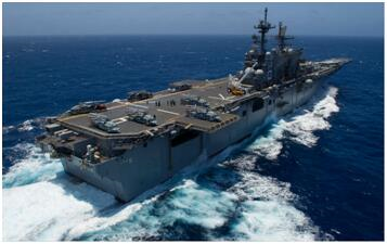  美海军“美利坚”号两栖攻击舰资料图