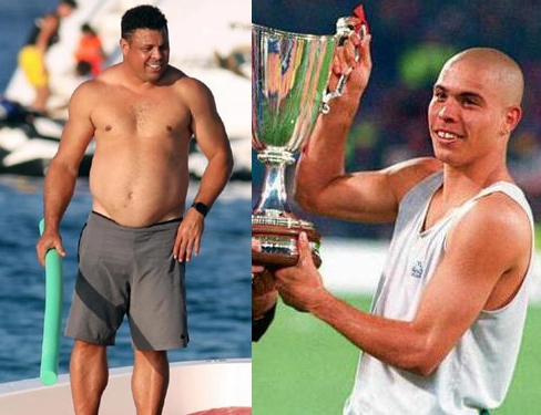 溅起巨大水花,90后女友身材仅他一半,鲜明反差|90后|女友|罗纳尔多