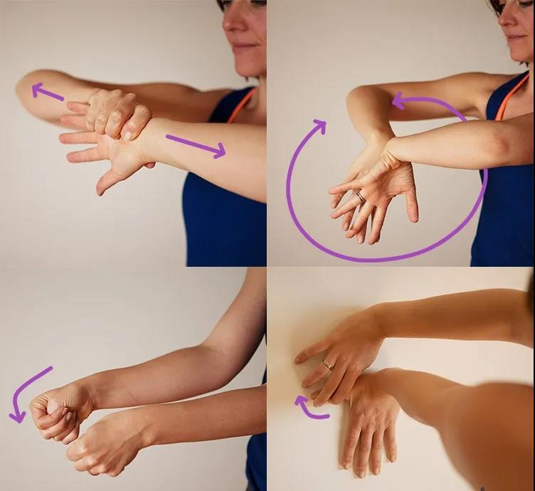 错误体式导致手腕伤害三个动作帮你修复损伤灵活腕关节