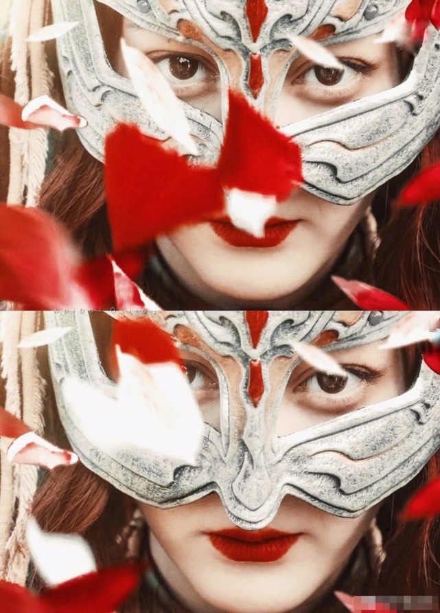 《锦绣长歌》之中的面具造型就已经很美,新剧《长歌行》之中迪丽热巴