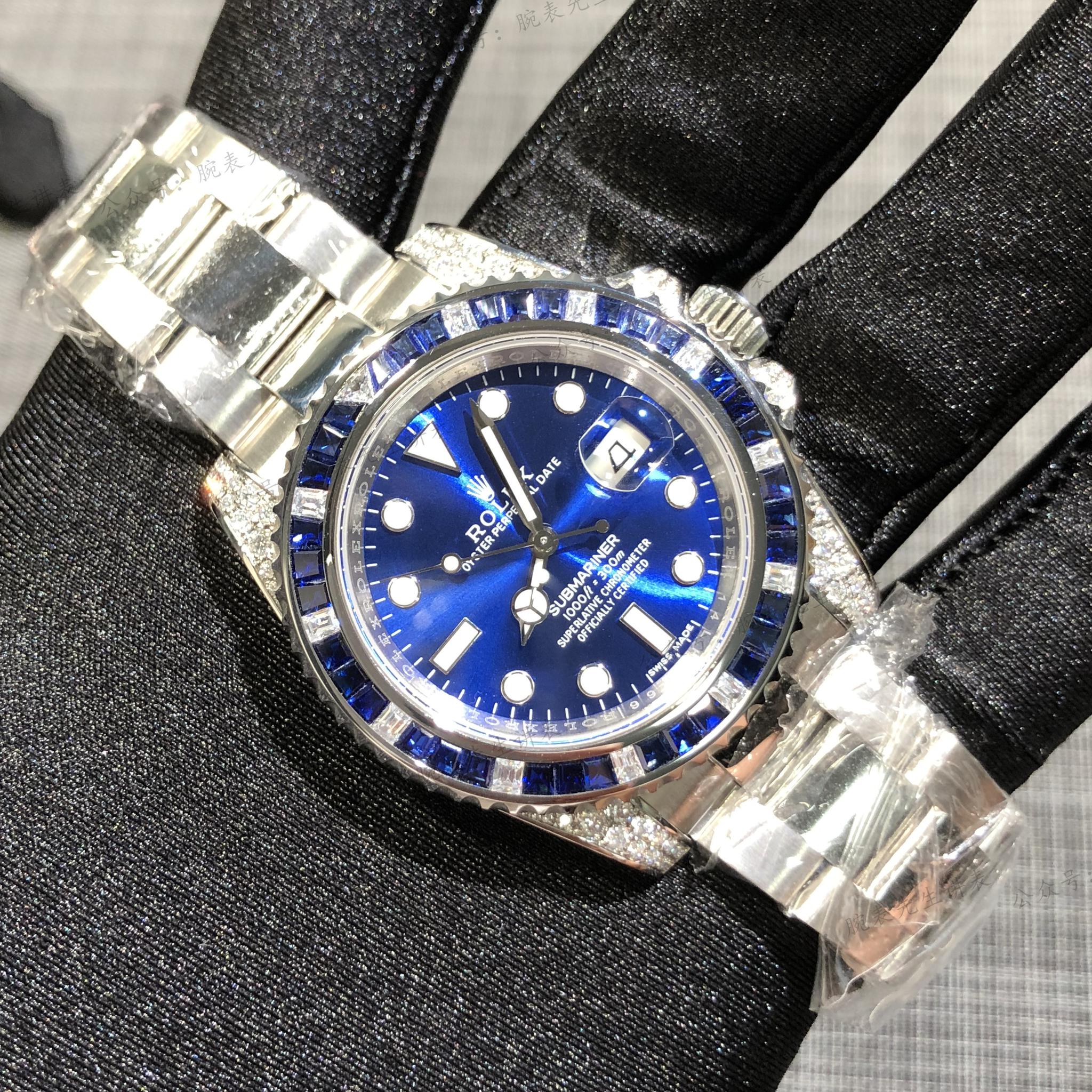 时间管理者罗志祥渣男同款手表劳力士钻圈蓝水鬼后镶钻改装评测