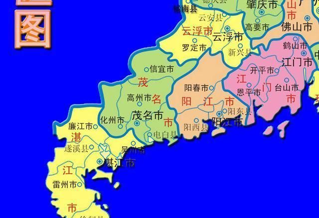 广东茂名地理位置图片