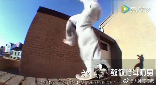 跑酷史最狂躁上墙特辑民间高手飘逸特技