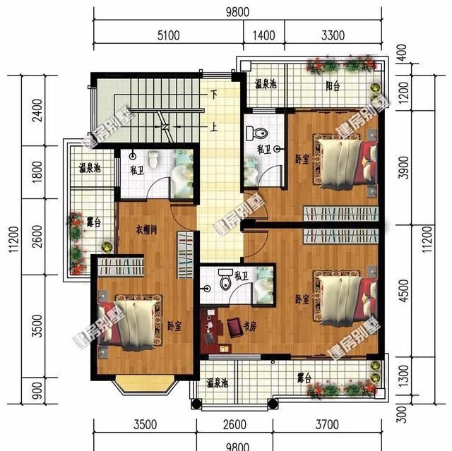 面宽910米之间平屋面设计的六栋别墅建房就是圆梦