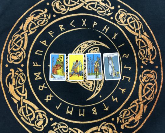 权杖国王和宝剑七和权杖九和隐士逆位星币首牌和星币七逆位和宝剑六和