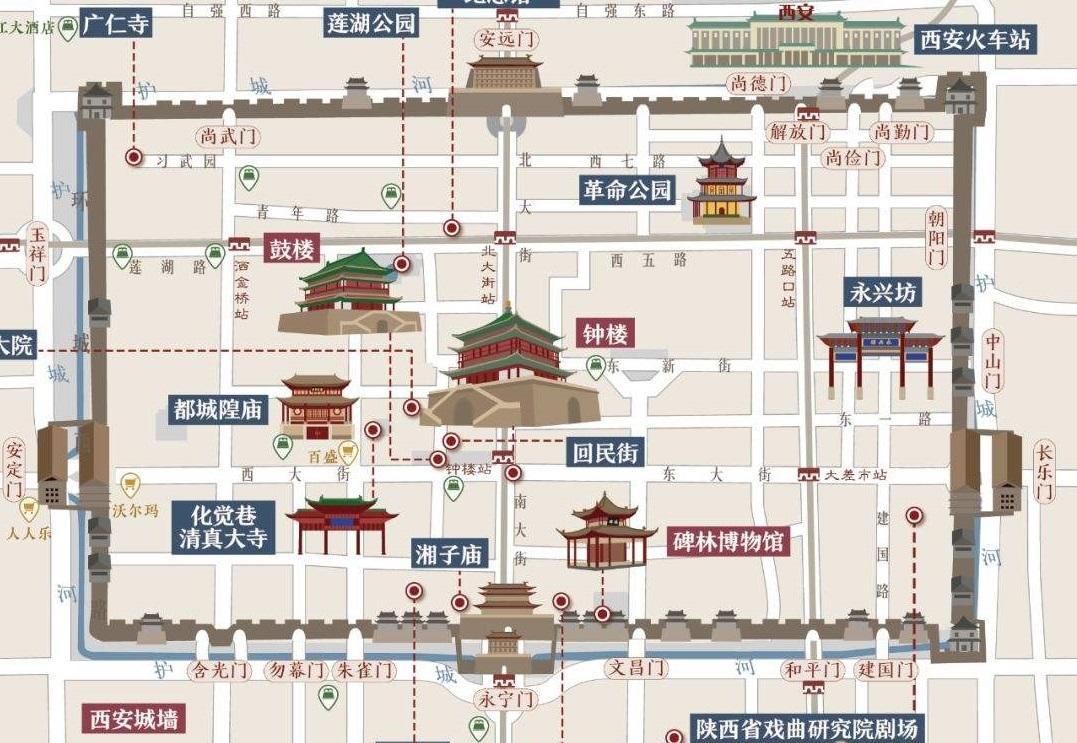 位于关中平原中的十三朝古都西安现在还保存有多少古城墙