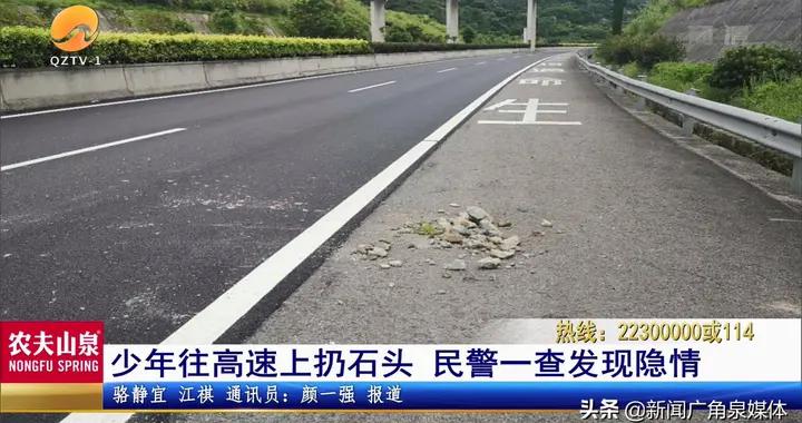 泉州 少年躲在草丛里频繁往高速上扔石头 泉州 少年躲在草丛里频繁往高速上扔石头