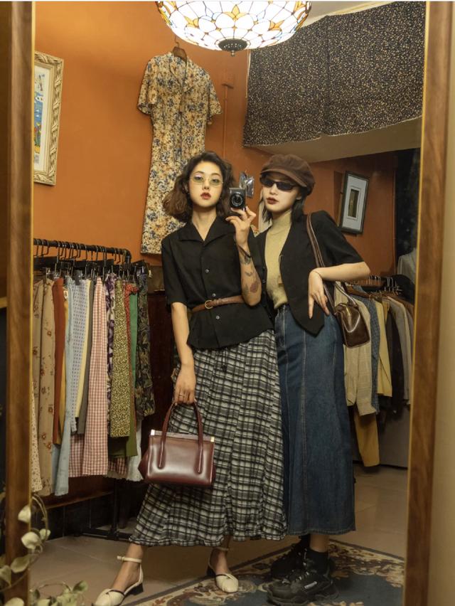 vintage的复古装扮,选服装就是要别出心裁,古着风才能玩出彩