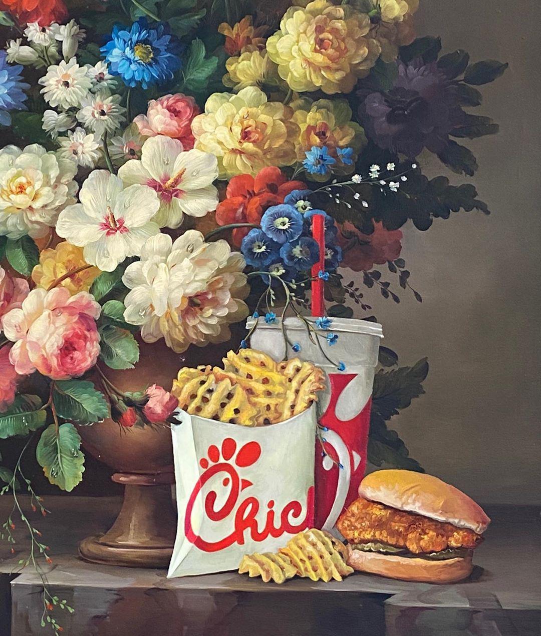 当古典油画融入现代潮流 :davepollotart