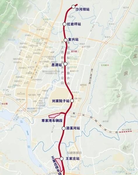 重庆轨道交通6号线北段到沙河坝站建设顺利明显快于市区地铁
