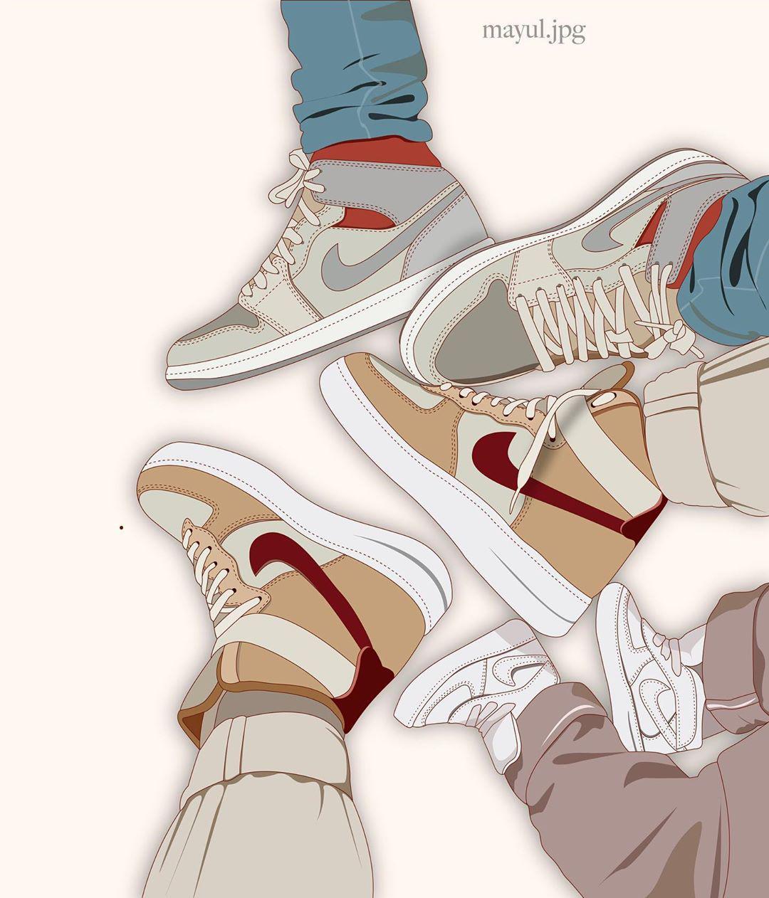 一组sneaker 插画,穿上心爱的鞋子快乐就来了 :mayul.jpg