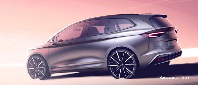 斯柯达首款纯电SUV Enyaq设计图曝光 将于9月1日首发