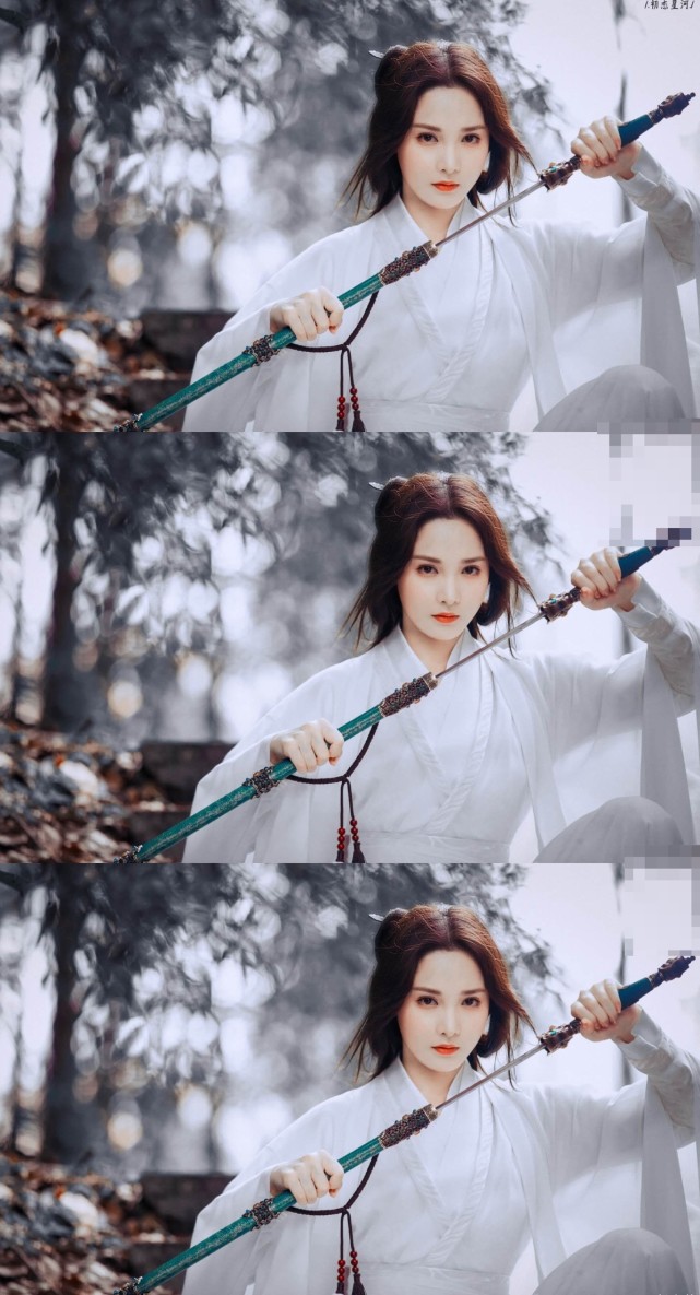 彭小苒白衣侠女造型惊艳亮相再换一个发型都可以去出演小龙女