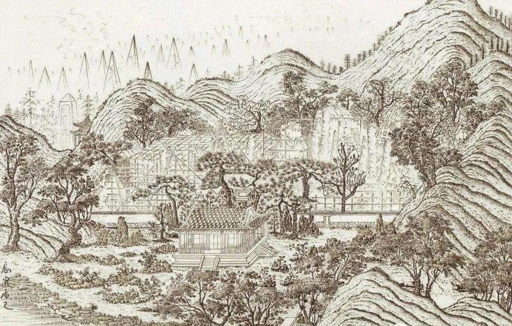 上图_ 艮岳图书画皇帝的造园冲动艮岳建于北宋政和七年(公元1117年)