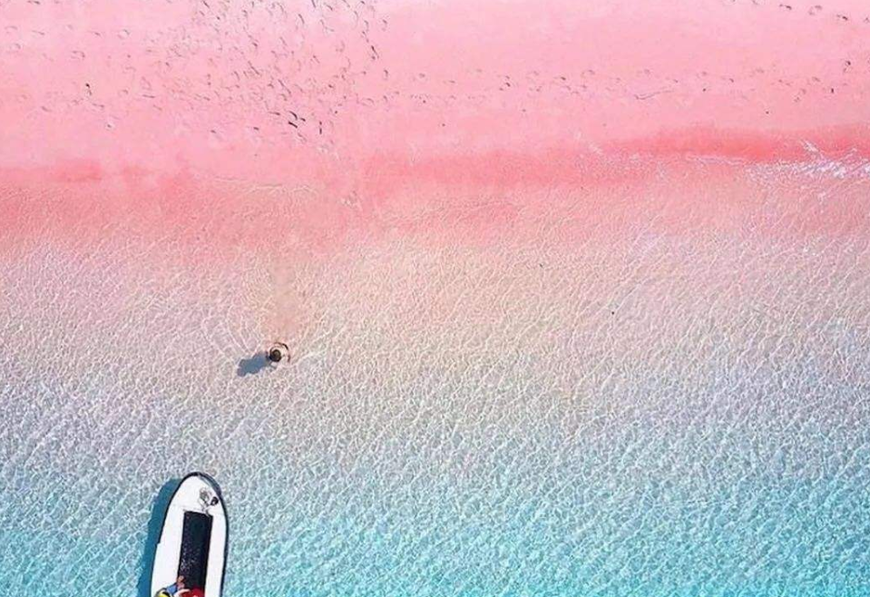 南美这片奇特的海滩,粉红色沙滩梦幻无比,今成全球知名景点