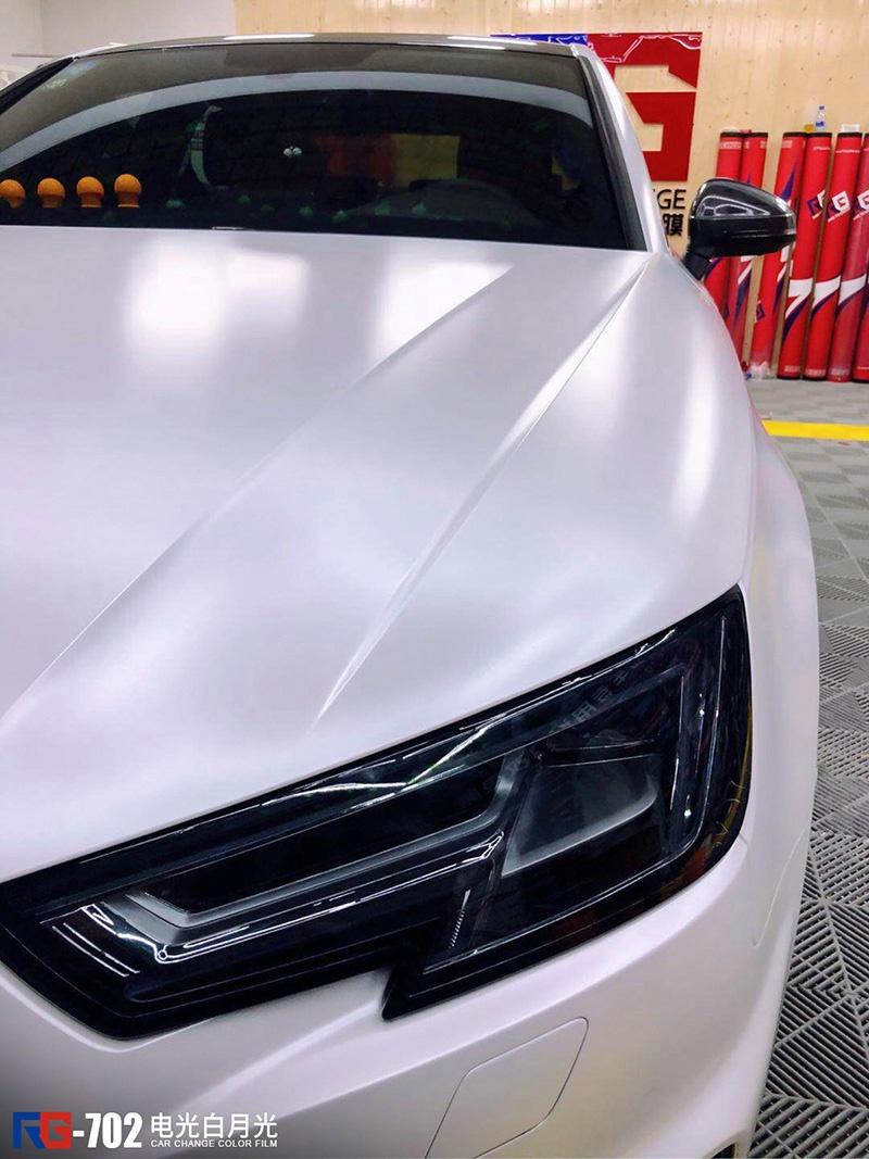 奥迪s4车身改色电光白 rg瑞集改色膜福建龙岩加盟