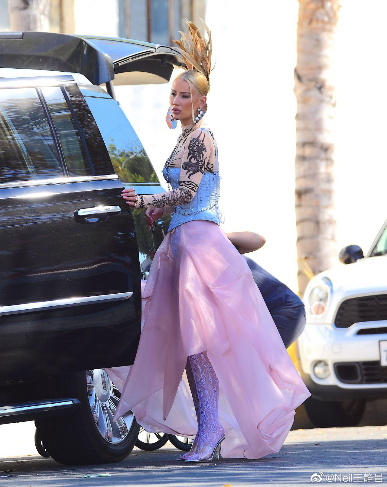 说唱歌手iggyazalea前两天在洛杉矶街头遛娃