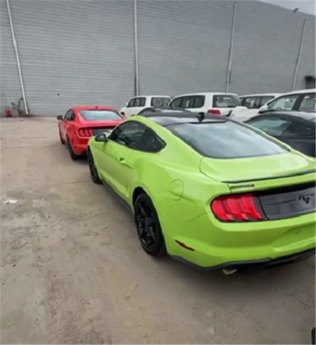 掠光绿福特野马车价6位数漆面选配4位数上街辨识高