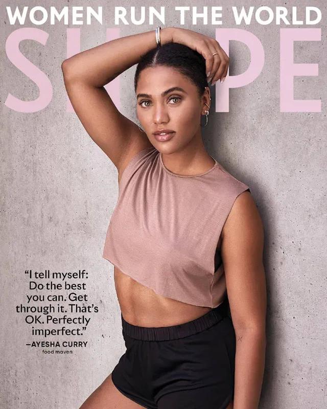 阿耶莎登上健康杂志封面库里开心得像个孩子宝贝我可瞧见了