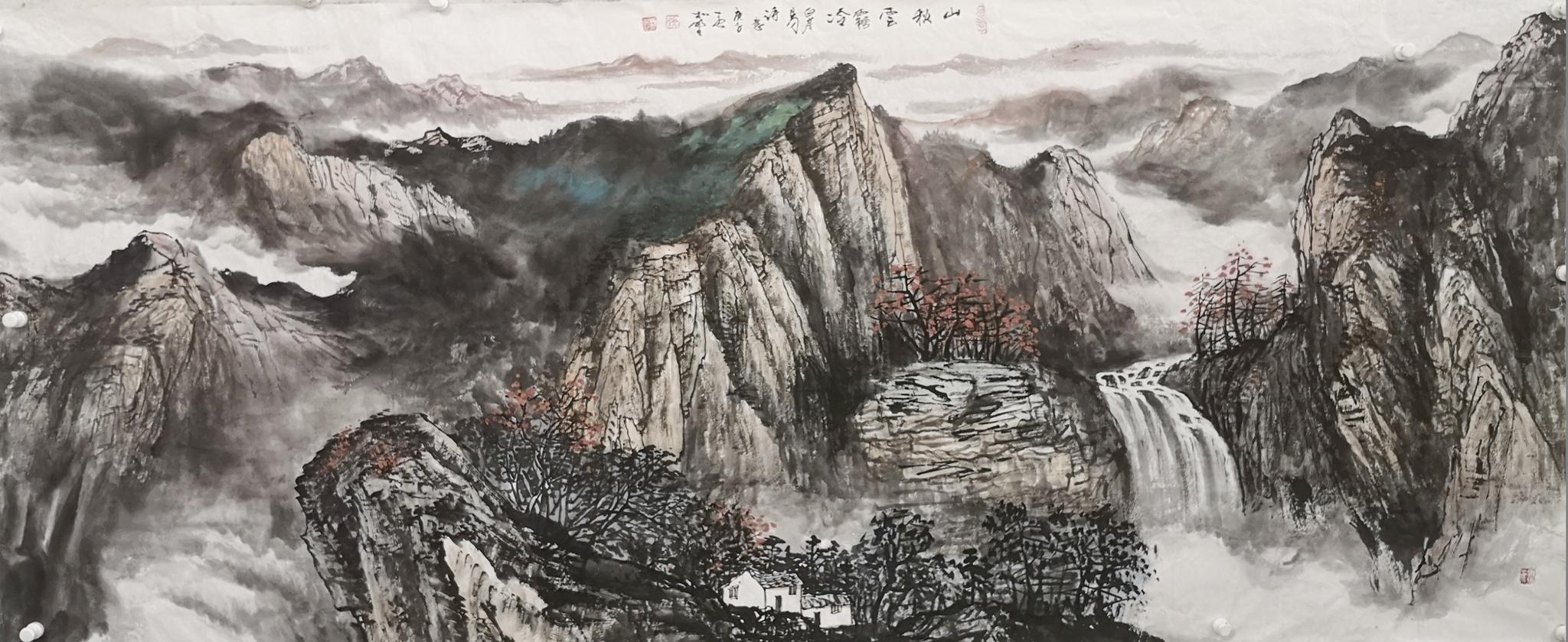 著名画家张朴野山水画《黄山》《黄河》再刷个人拍卖纪录|黄山|山水画