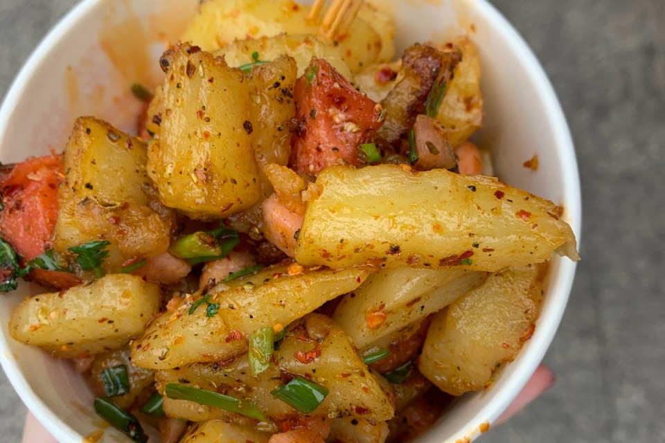 重庆街边小吃"锅巴洋芋",原来这么简单!学会了你也可以摆地摊