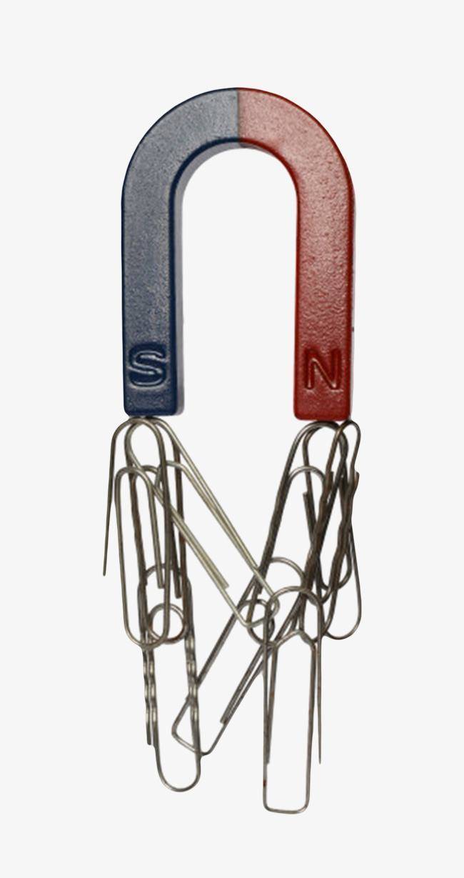 试想一下,如果你拿一块磁铁,其实就可以把曲别针给吸起来,也就是说,一