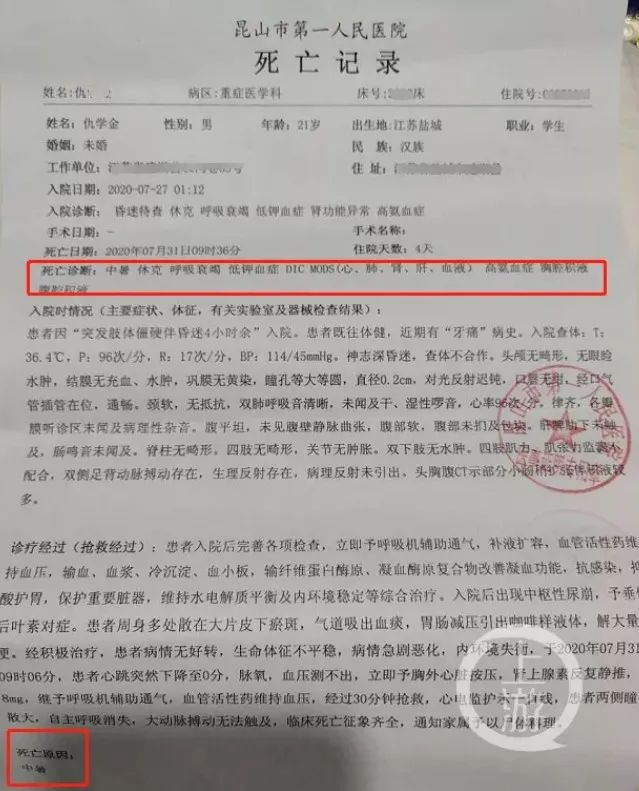 医院出具死亡证明