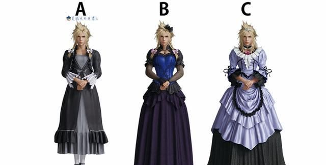 首先,我们来看看克劳德的女装选择.