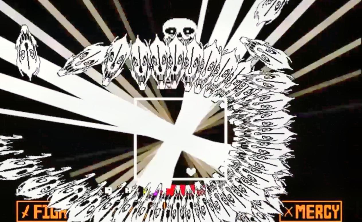 传说之下战斗模拟器:超级审判的sans技能太夸张了,根本躲不过去