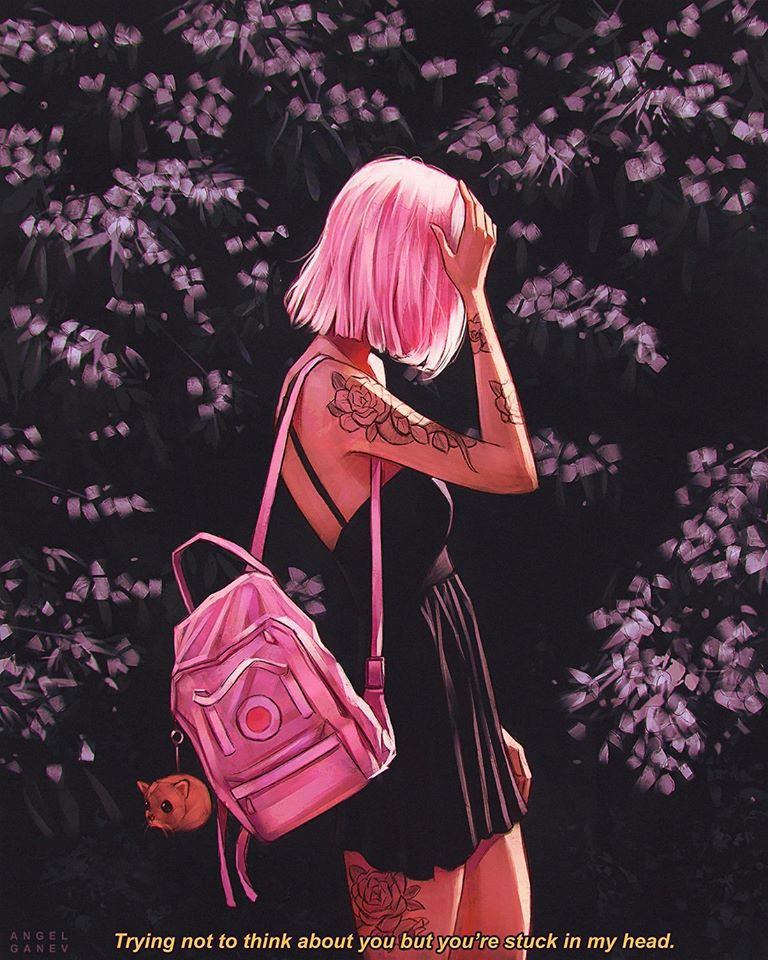 英国的插画师唯美迷幻的光影人物肖像插画欣赏