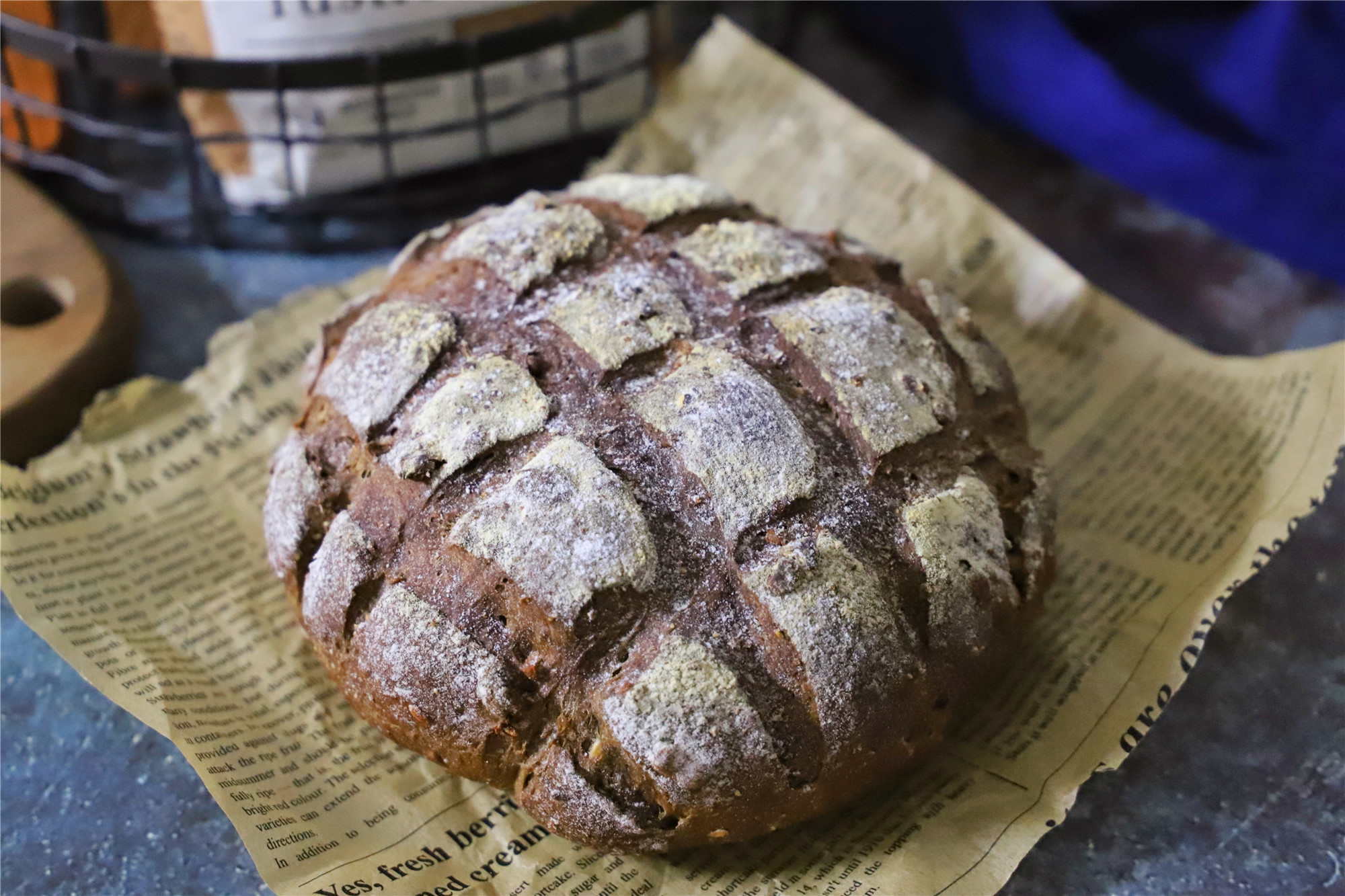 简单2步,教你做无油无糖的乡村黑麦面包,营养低脂,好吃不长肉