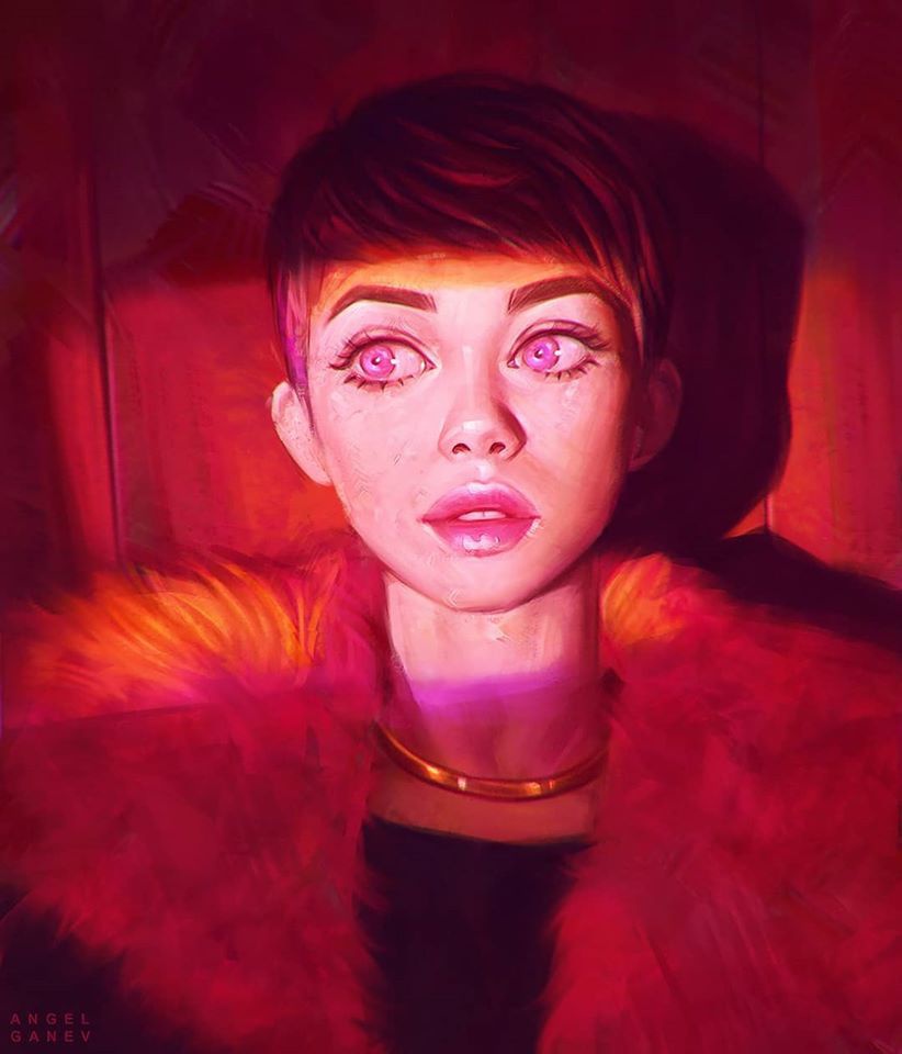 英国的插画师唯美迷幻的光影人物肖像插画欣赏