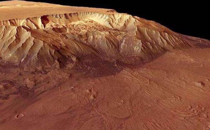 火星上没有水却有冰川新研究发现远古火星被厚厚的冰层覆盖