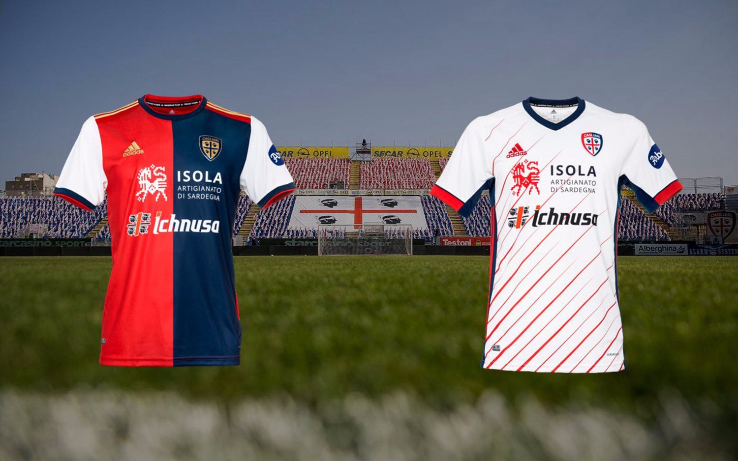 阿迪达斯发布卡利亚里2020/21赛季主客场球衣