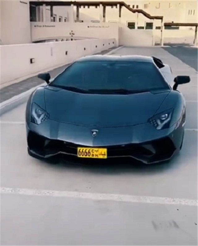 近期,在国外实拍一台"镜面灰"兰博基尼,车价7位数,挂6666车牌.