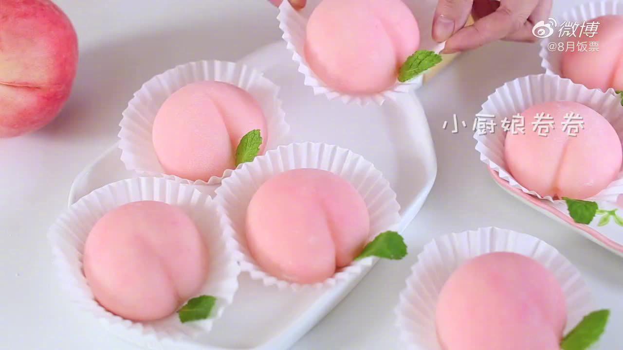 最近超火的蜜桃雪媚娘来咯,这么可爱我怎舍得下嘴呢?