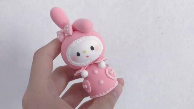 粘土手作|超级少女心的美乐蒂 今天捏了超级少女心的美乐蒂