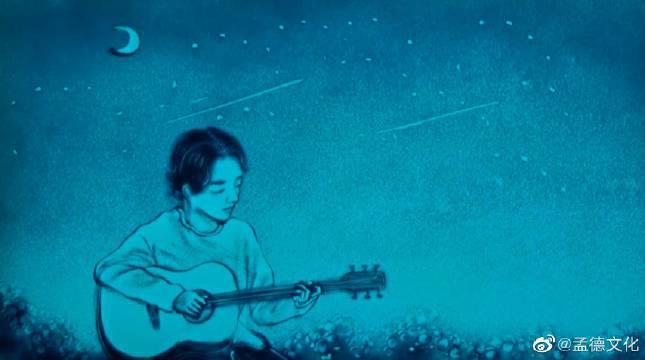 赵雷画沙画版画下一只永远不会流泪的眼睛