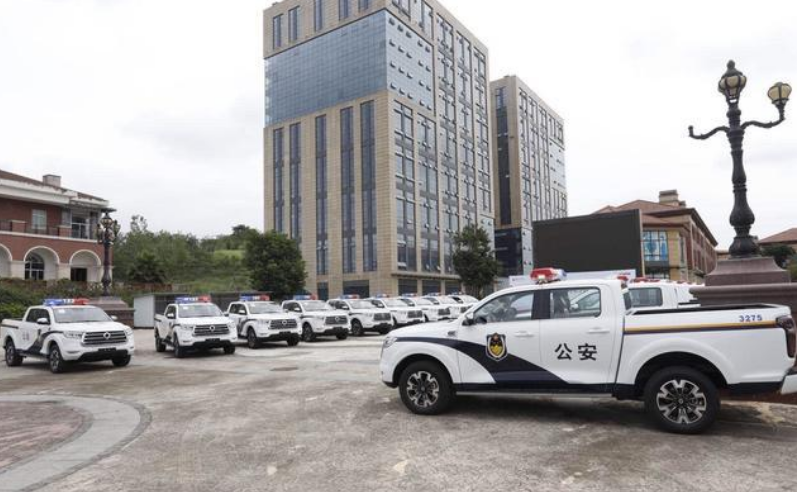 长城炮警用皮卡排队亮相,穿上"警服"霸气十足!越野能力靠谱-新浪汽车