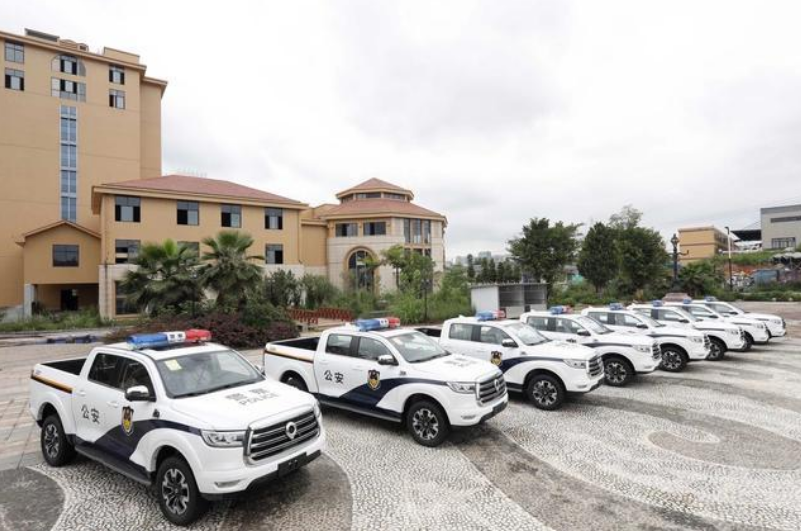 长城炮警用皮卡排队亮相,穿上"警服"霸气十足!越野能力靠谱-新浪汽车