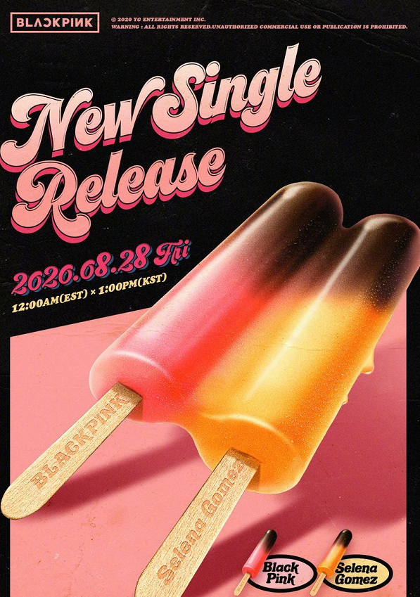 后续yg公开的海报揭秘了这一次的新曲一定是与冰淇淋相关的.