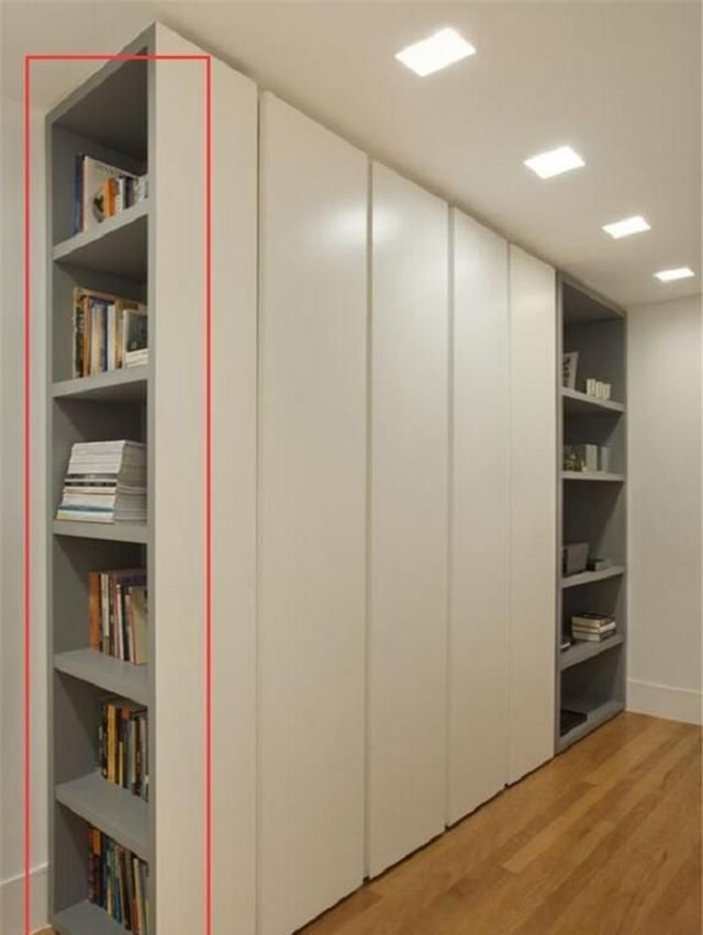 现在打柜子流行在侧边留15公分将其做成开放式收纳区超方便